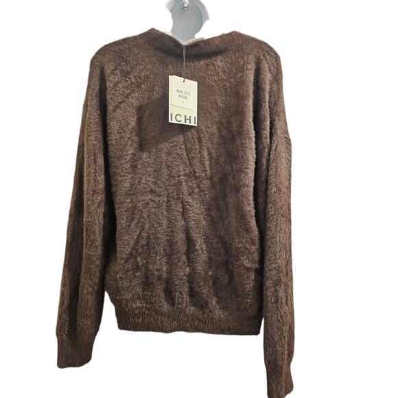 Ichi/ Bruna Rizk Fall 2025 Collection IHBRULA Cardigan, Size Small, Color Coffee - Picture 6 of 10